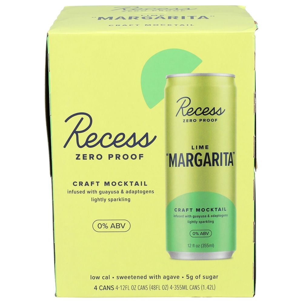 Recess Lime Margarita Craft Mocktail, 12 Fluid Ounce -- 24 per case