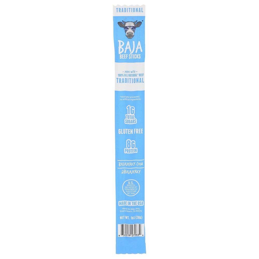 Baja Vida Traditional Beef Sticks, 1 Ounce -- 16 per case