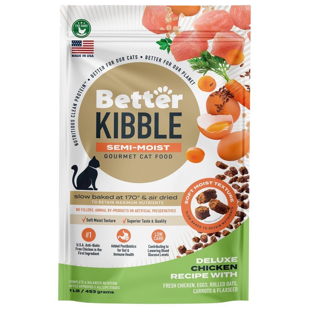 Better Kibble Gourmet Semi-Moist Deluxe Chicken Recipe Cat Food, 16 Ounce -- 4 per case
