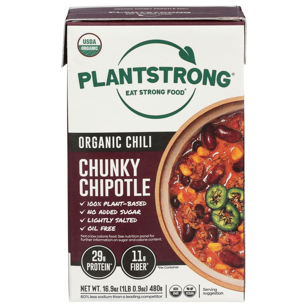 Plantstrong Organic Chunk Chipotle Chili Soup, 16.9 Ounce -- 6 per case
