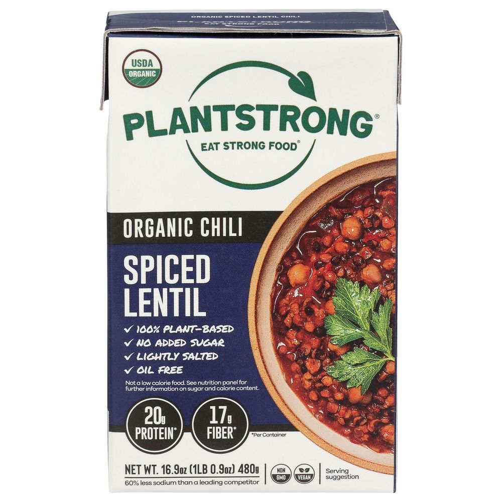 Plantstrong Organic Spiced Lentil Chili Soup, 16.9 Ounce -- 6 per case