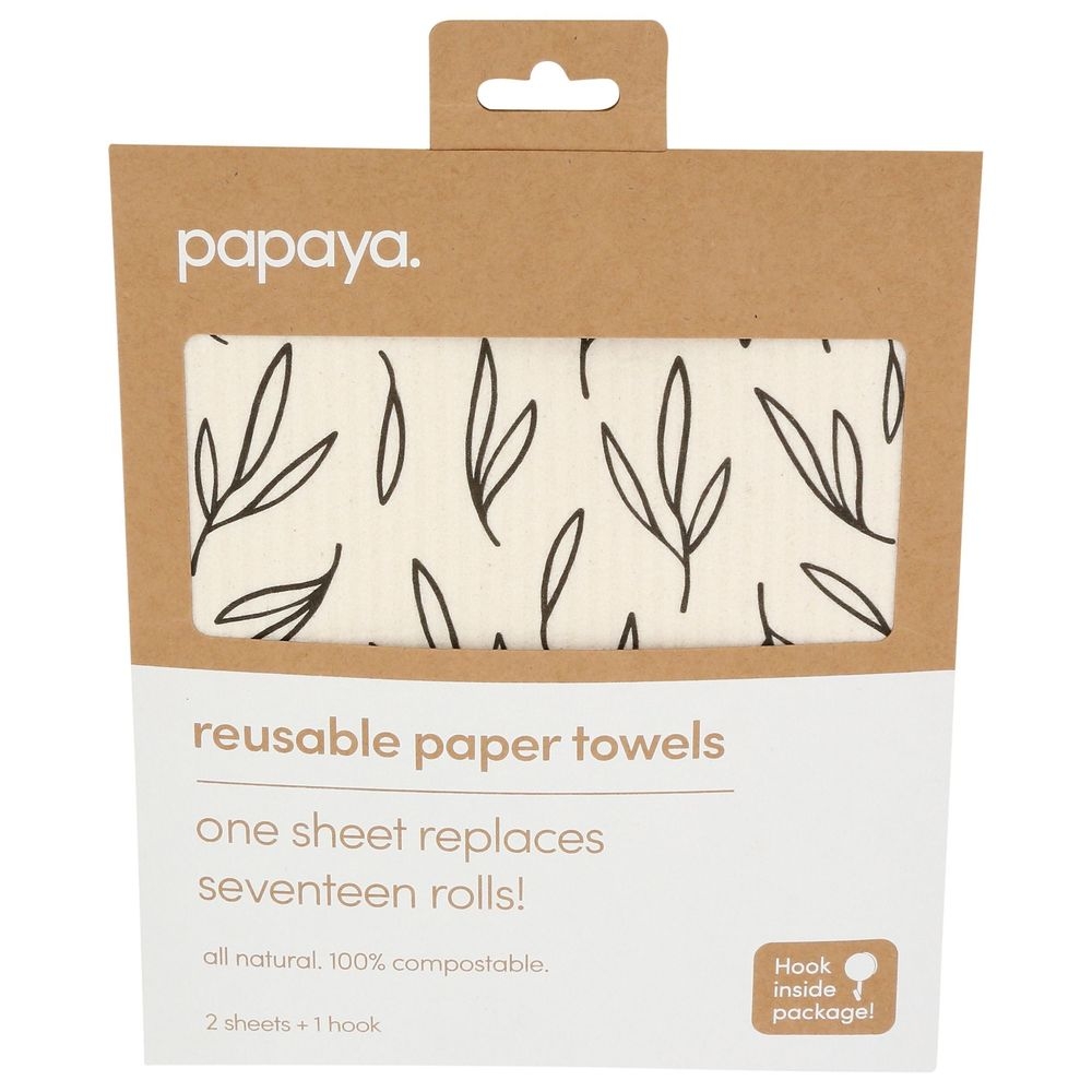 Papaya Call Me Twiggy Reuse Paper Towel, 2 count -- 10 per case
