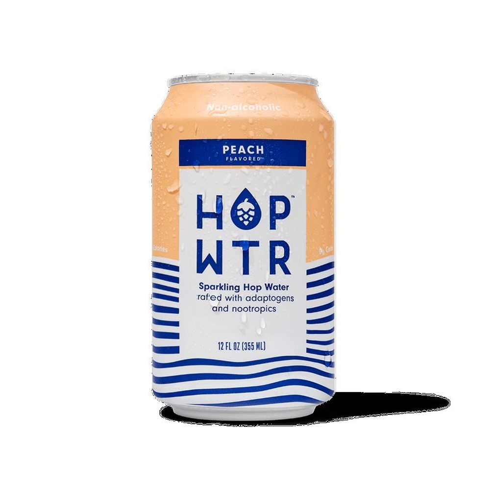 Hop Peach Sparkling Hop Water, 12 Fluid Ounce -- 24 per case