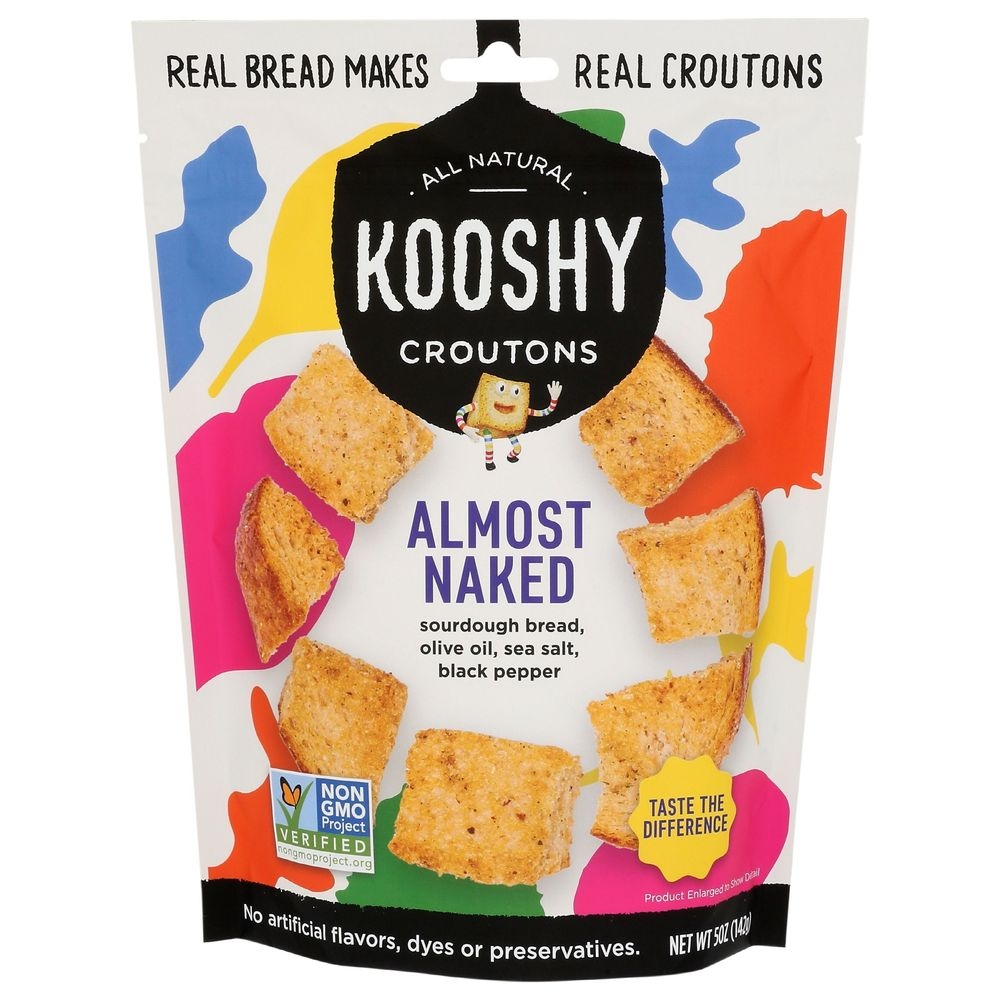 Kooshy Almost Naked Croutons, 5 Ounce -- 6 per case