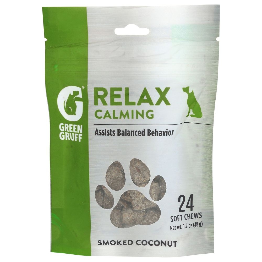 Green Gruff Relax Calming Soft Chew Dog Supplement, 24 count -- 6 per case