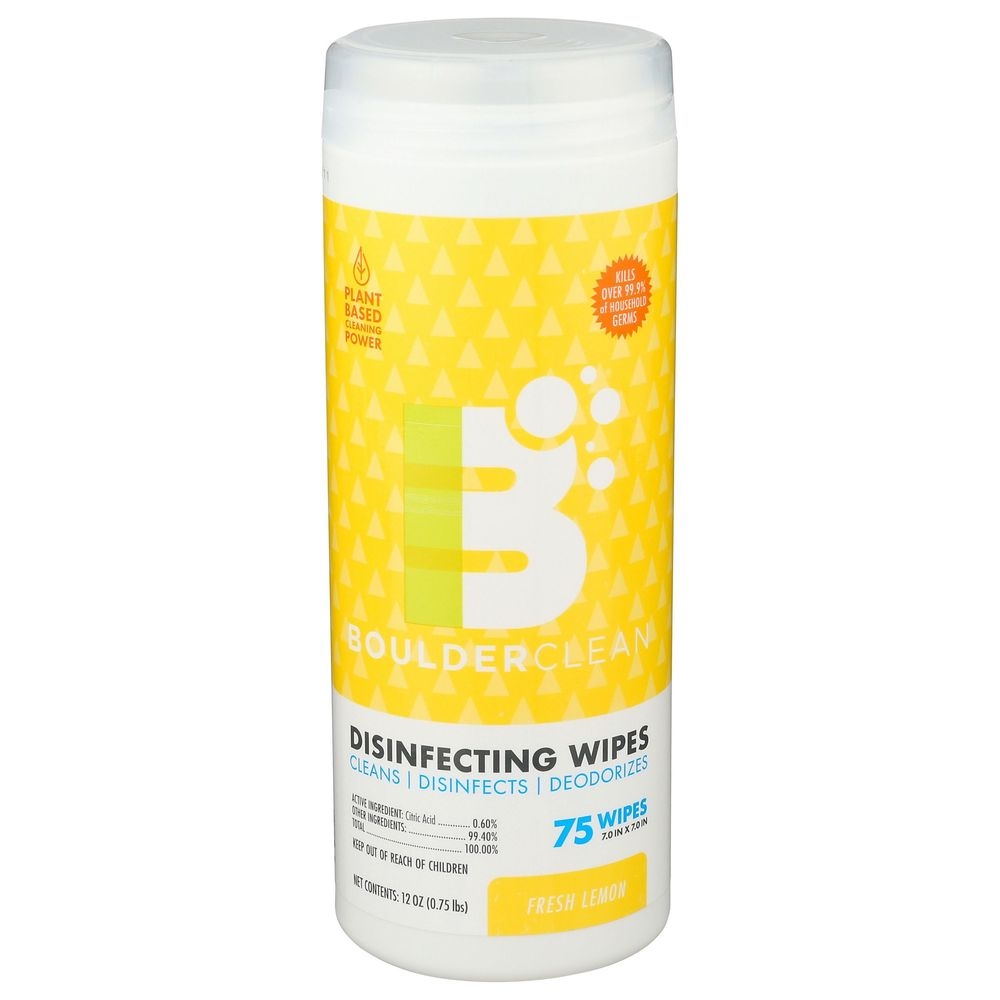 Boulder Clean Disinfecting Wipes, 75 count