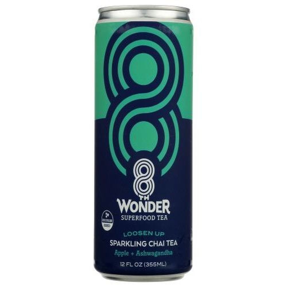 8th Wonder Apple Ashwagandha Sparkling Chai Tea, 12 Fluid Ounce -- 12 per case