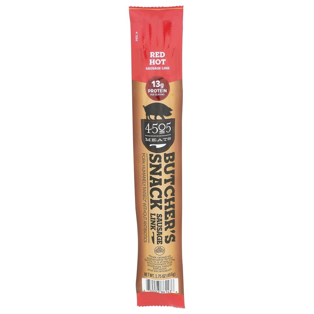 4505 Meats Red Hot Sausage Link Butcher Snack, 1.75 Ounce -- 10 per case