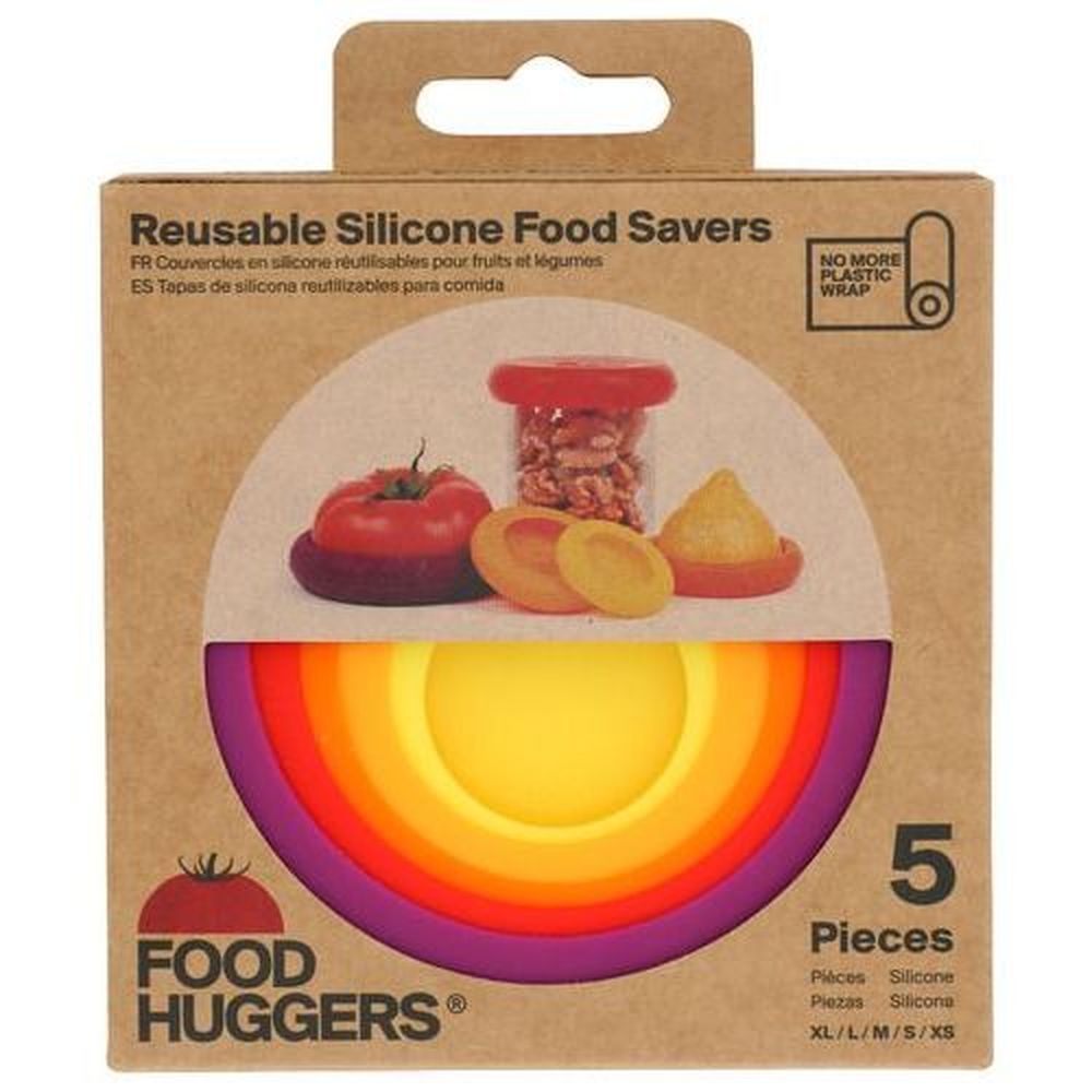 Food Huggers Autumn Harvest Reusable Silicone Food Saver, set of 5