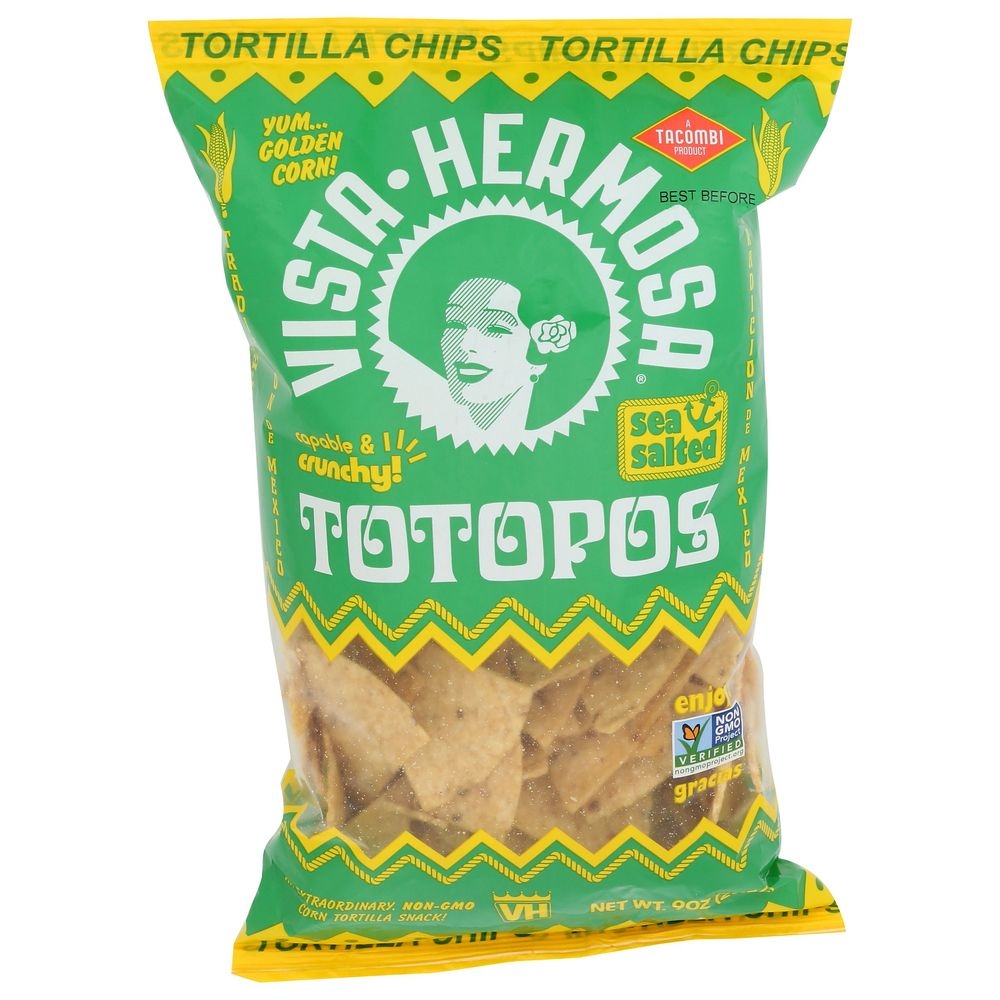 Vista Hermosa Sea Salted Corn Totopos, 9 Ounce -- 9 per case