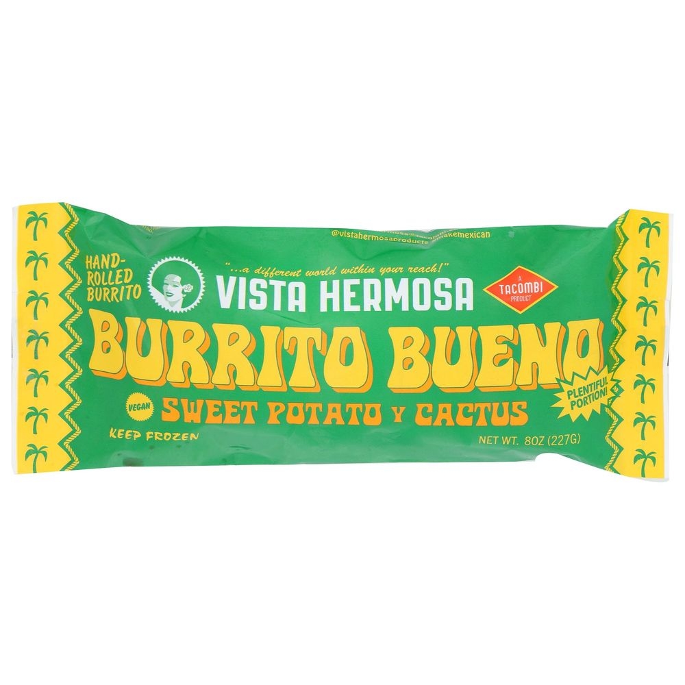 Vista Hermosa Bueno Sweet Potato and Cactus Burrito, 8 Ounce -- 10 per case