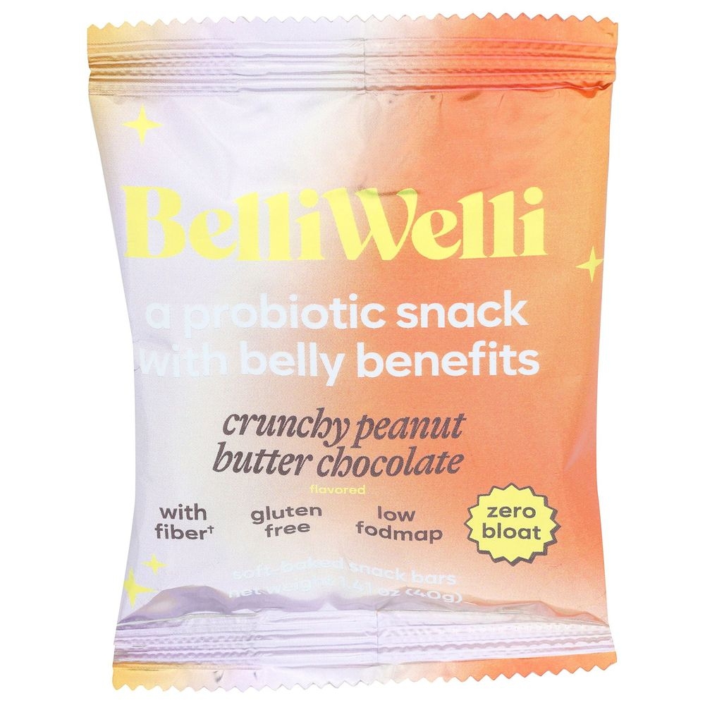Belliwelli Crunchy Peanut Butter Chocolate Snack Bar, 1.41 Ounce -- 8 per case