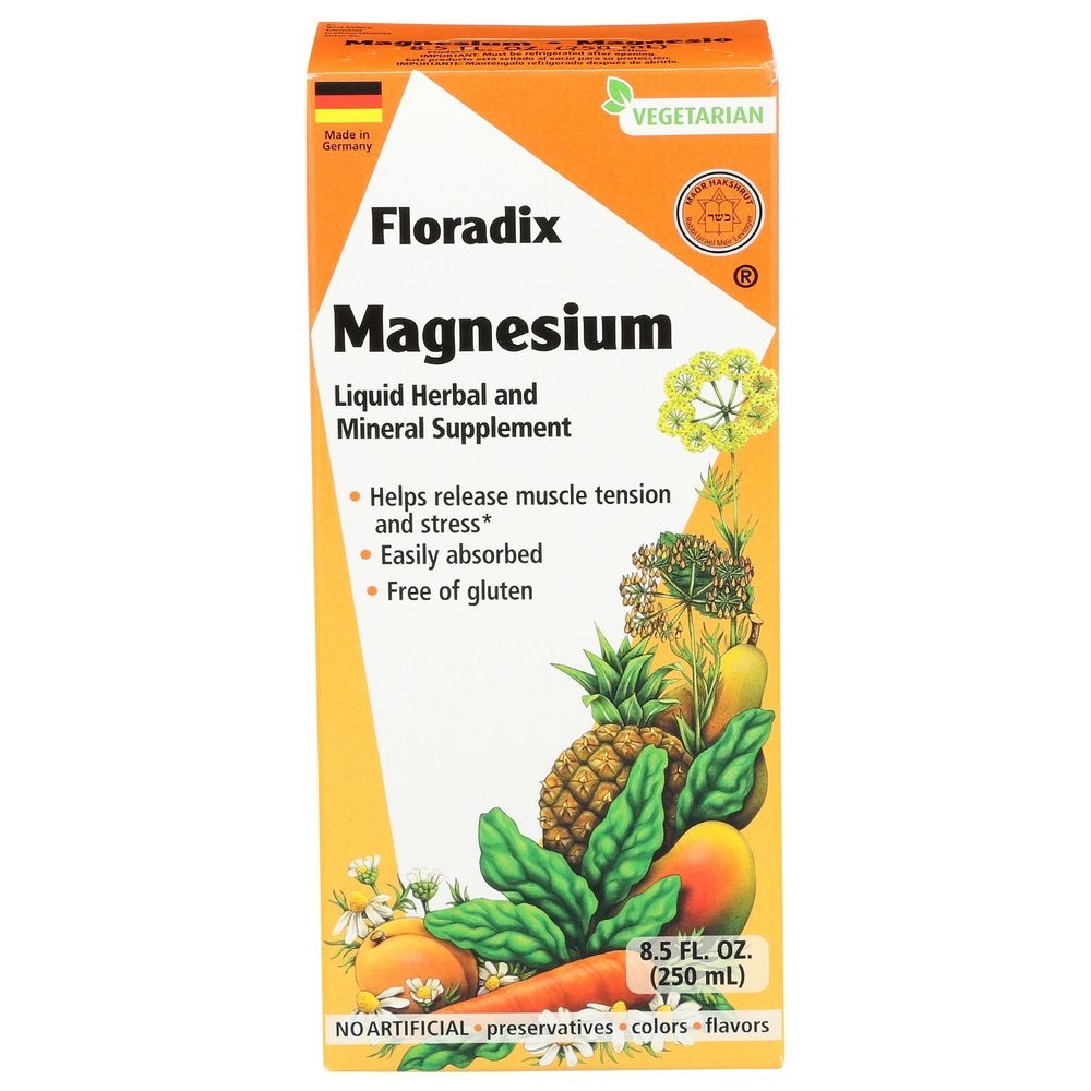 Floradix Magnesium Liquid Herbal and Mineral Supplement, 8.5 Fluid Ounce