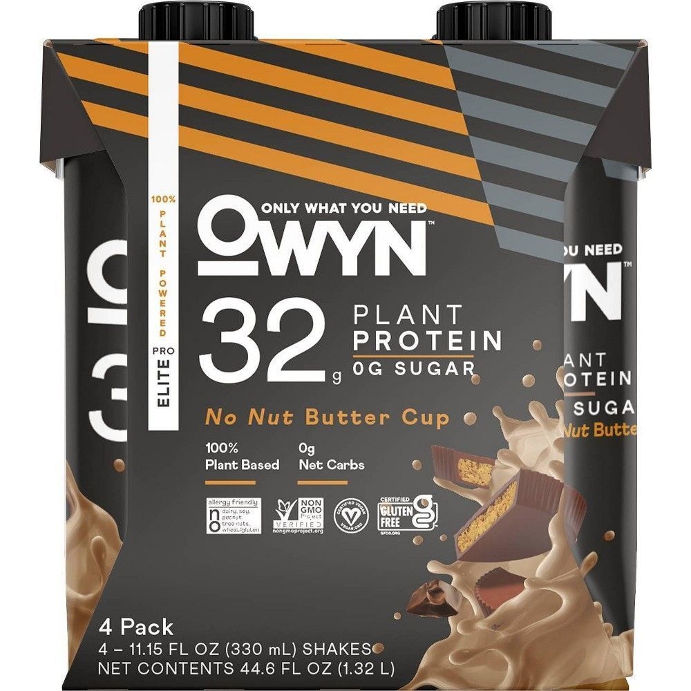 Owyn Elite Plant-Based Protein Drink No Nut Butter Cup, 11.15 Ounce -- 12 per case
