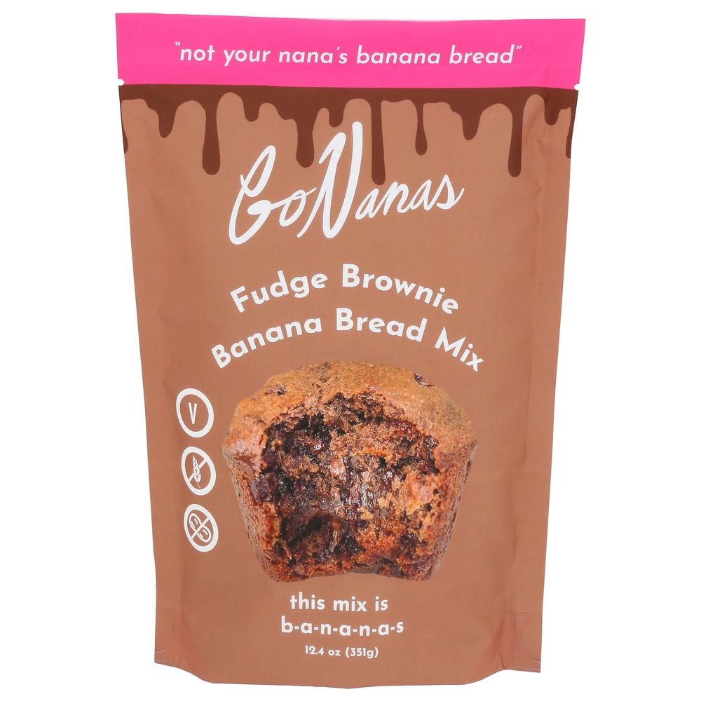 Gonanas Fudge Brownie Banana Bread Mix, 12.4 Ounce -- 6 per case