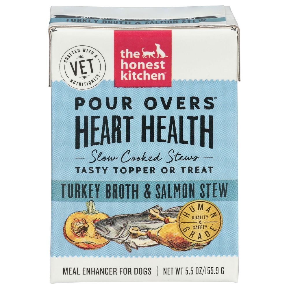 The Honest Kitchen Pour Overs Heart Health Salmon Stew Tasty Topper Dog Food, 5.5 Ounce -- 12 per case