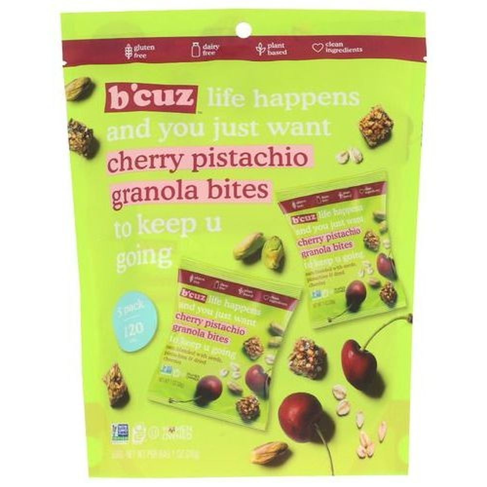 Bcuz Cherry Pistachio Granola Bites, 5 Ounce -- 6 per case