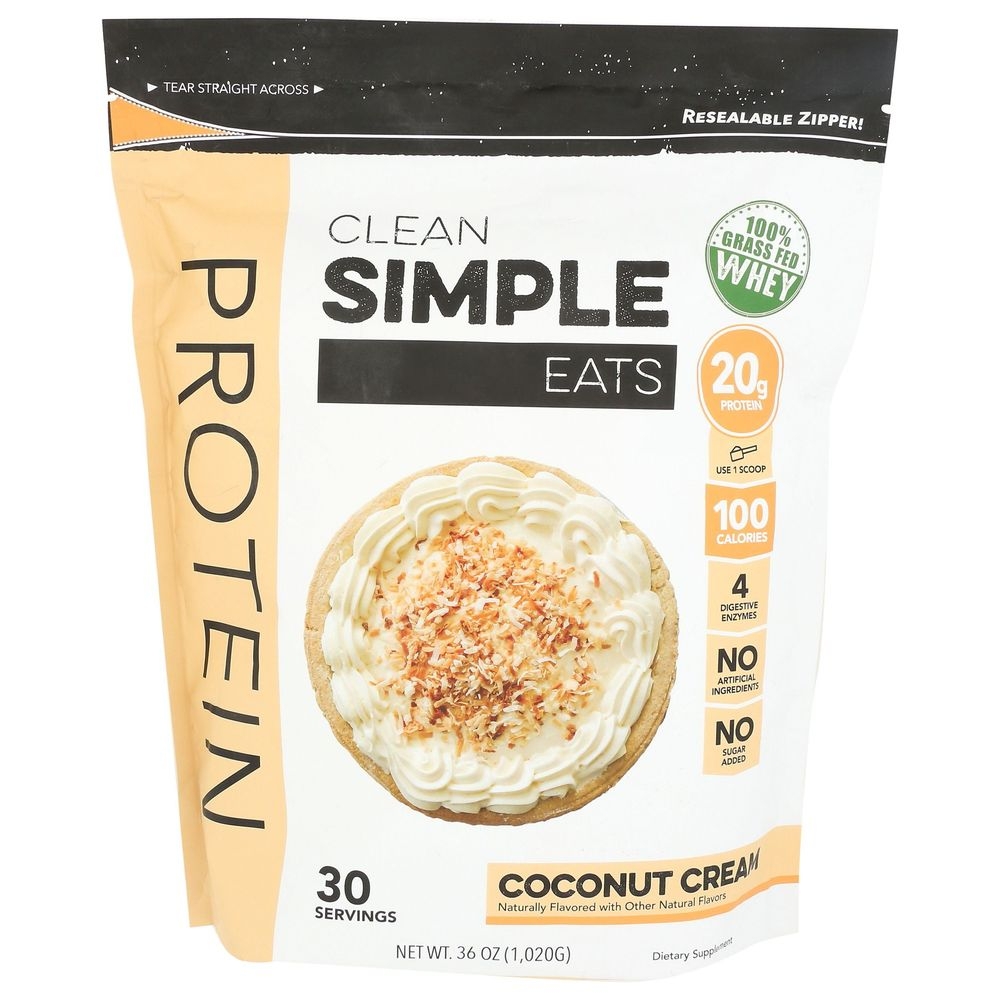 Clean Simple Eats Coconut Cream Protein Powder, 36 Ounce
