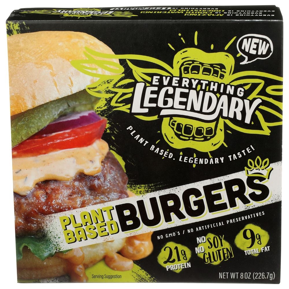 Everything Legendary Original Plant Based Burger, 8 Ounce -- 12 per case