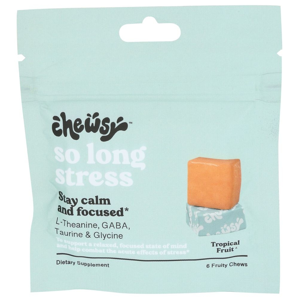 Chewsy So Long Stress Tropical Fruit Chews, 6 count -- 6 per case