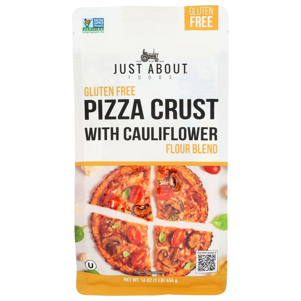 Just About Foods Gluten Free Pizza Crust with Cauliflower Flour Blend, 1 Pound -- 5 per case
