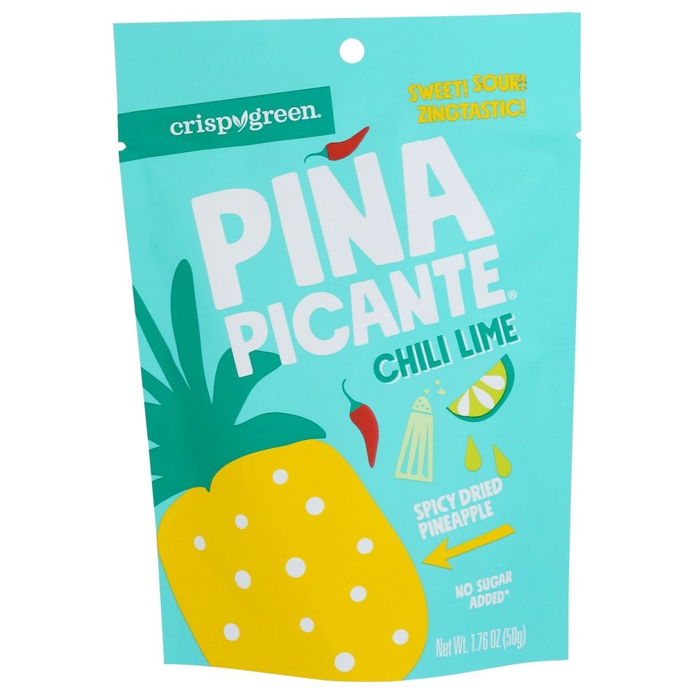 Crispy Green Air Dried Pineapple Chili Lime Pina Picante, 1.76 Ounce -- 12 per case