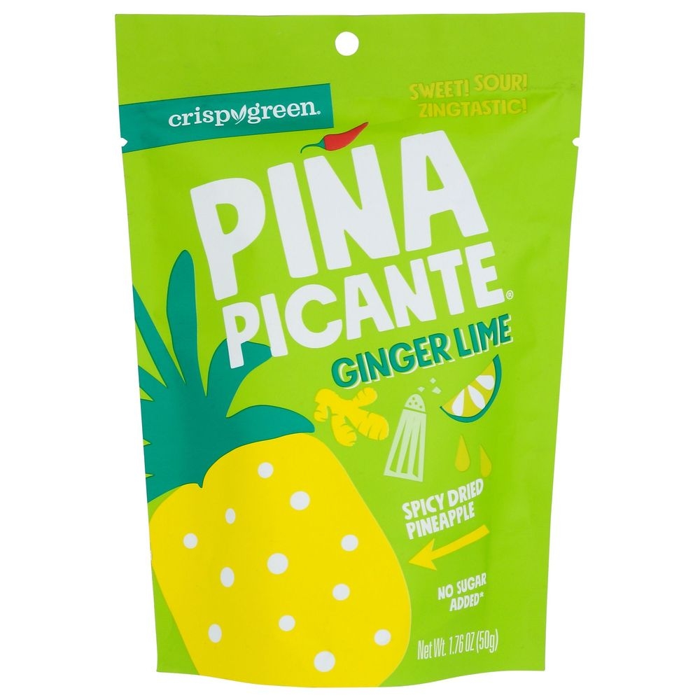 Crispy Green Air Dried Pineapple Ginger Lime Pina Picante, 1.76 Ounce -- 12 per case