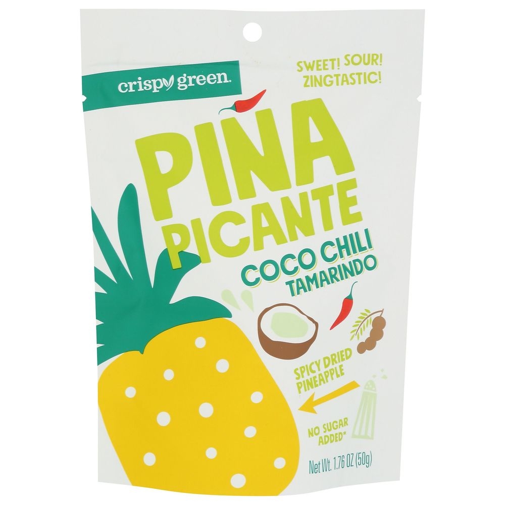 Crispy Green Air Dried Pineapple Coco Chili Tamarindo Pina Picante, 1.76 Ounce -- 12 per case