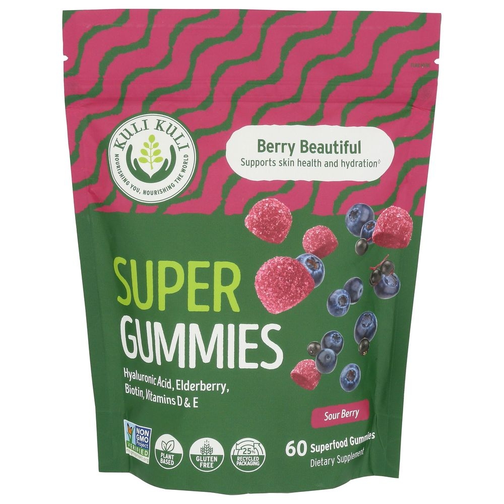 Kuli Kuli Berry Flavor Superfood Gummies, 60 count
