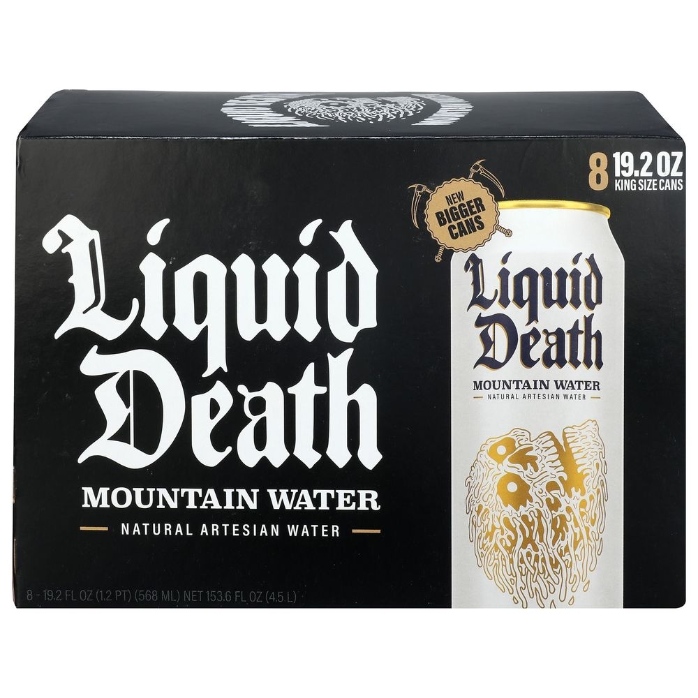 Liquid Death Mountain Water, 19.2 Fluid Ounce -- 24 per case