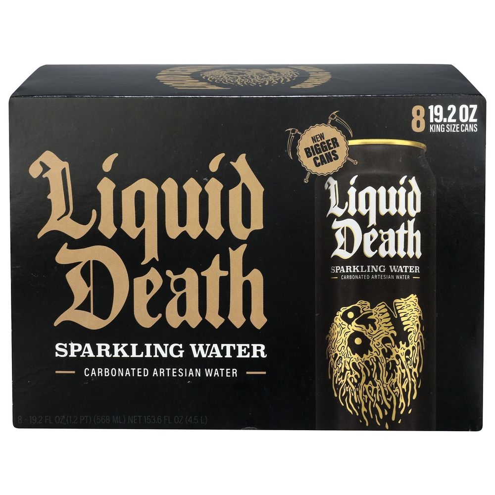Liquid Death Mountain Sparkling Water, 19.2 Fluid Ounce -- 24 per case
