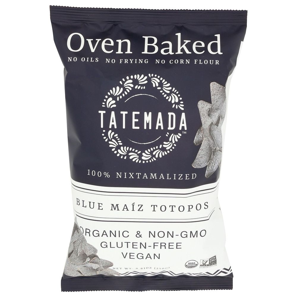 Tatemada Oven Baked Blue Maiz Totopos, 250 Gram -- 6 per case