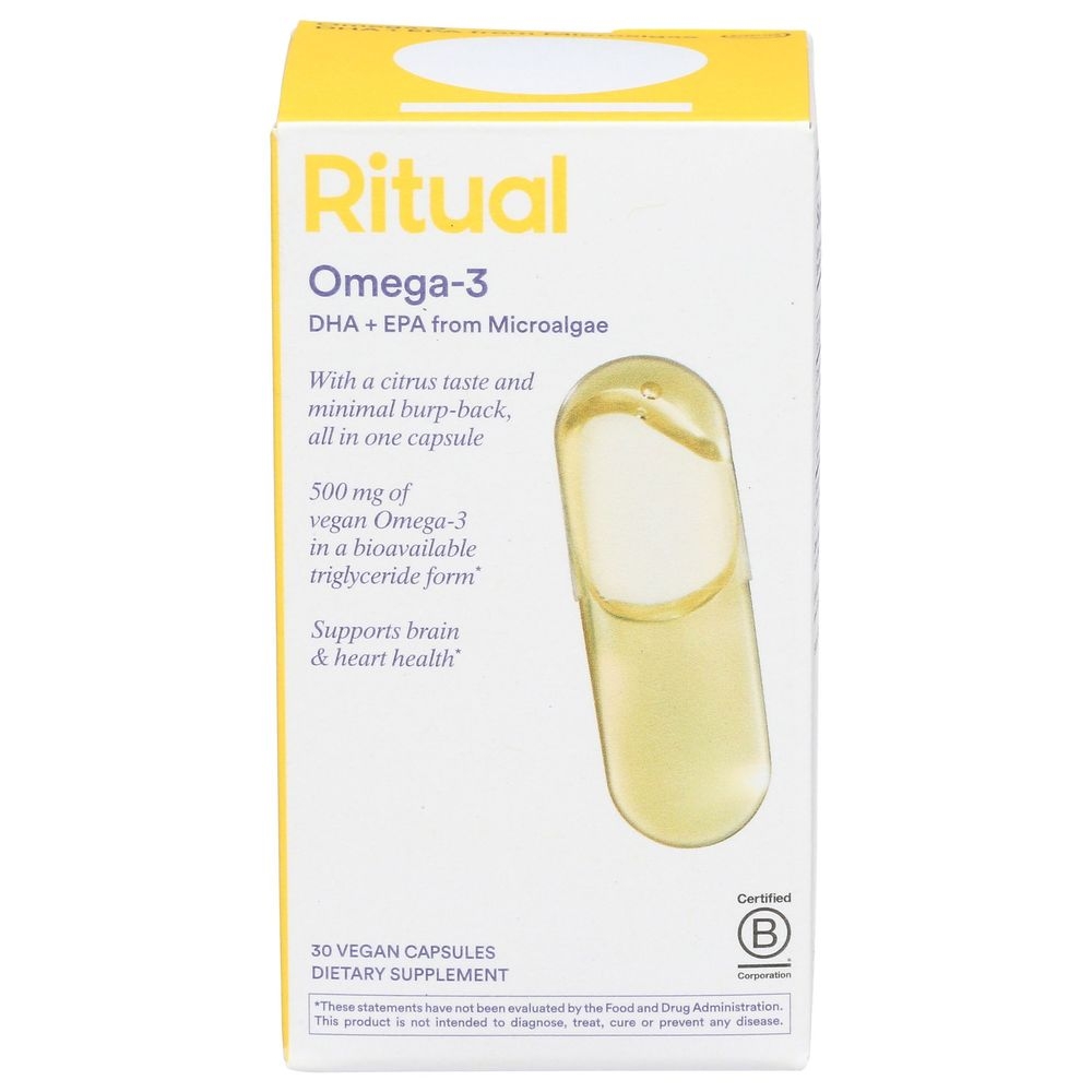 Ritual Brain and Heart Health Omega-3 Vegan Capsules, 30 count