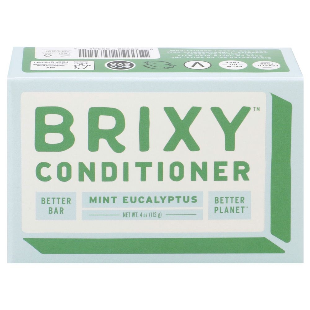 Brixy Mint Eucalyptus Conditioner Bar, 4 Ounce
