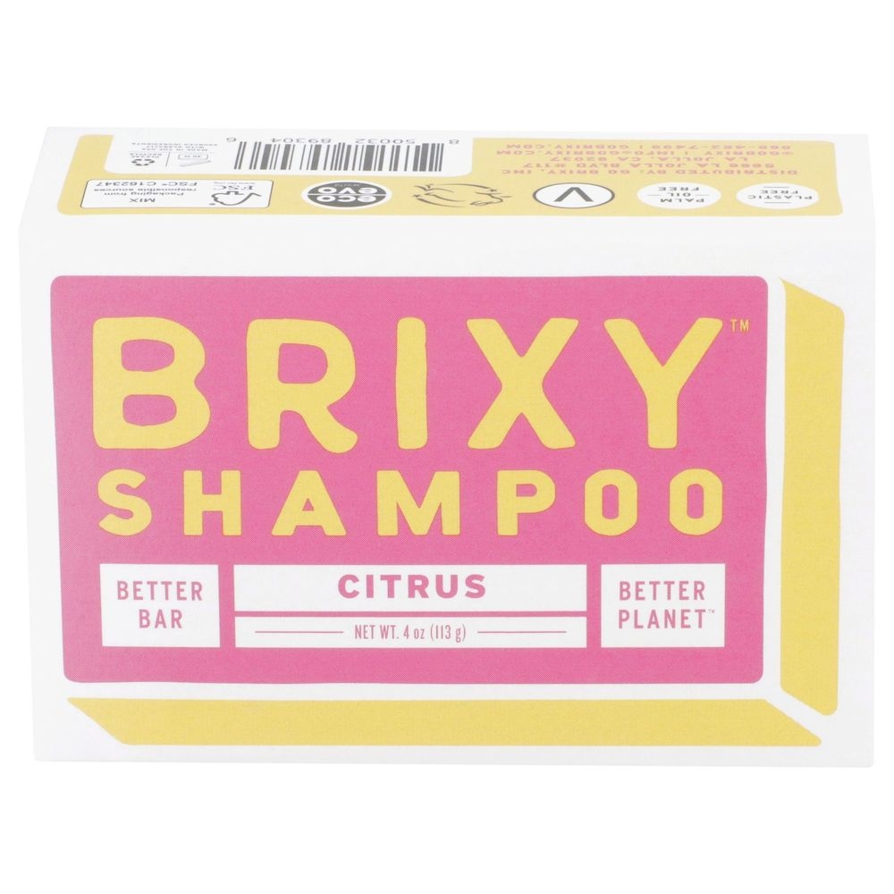 Brixy Citrus Shampoo Bar, 4 Ounce