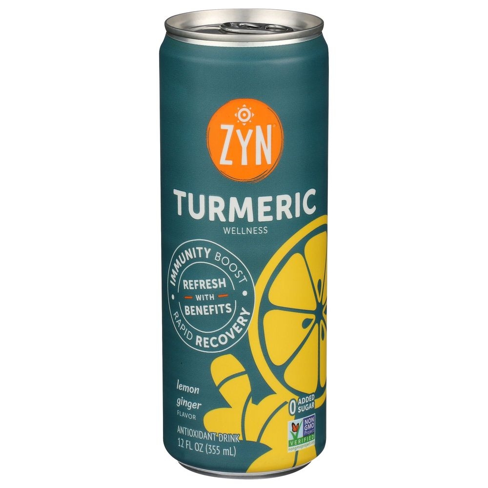 Zyn Lemon Ginger Turmeric Wellness Drink, 12 Fluid Ounce -- 6 per case
