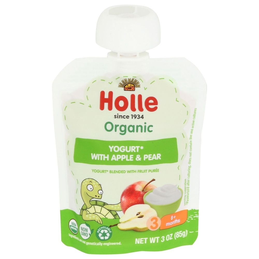 Holle Organic Yogurt Apple and Pear Puree, 2.9 Ounce -- 10 per case