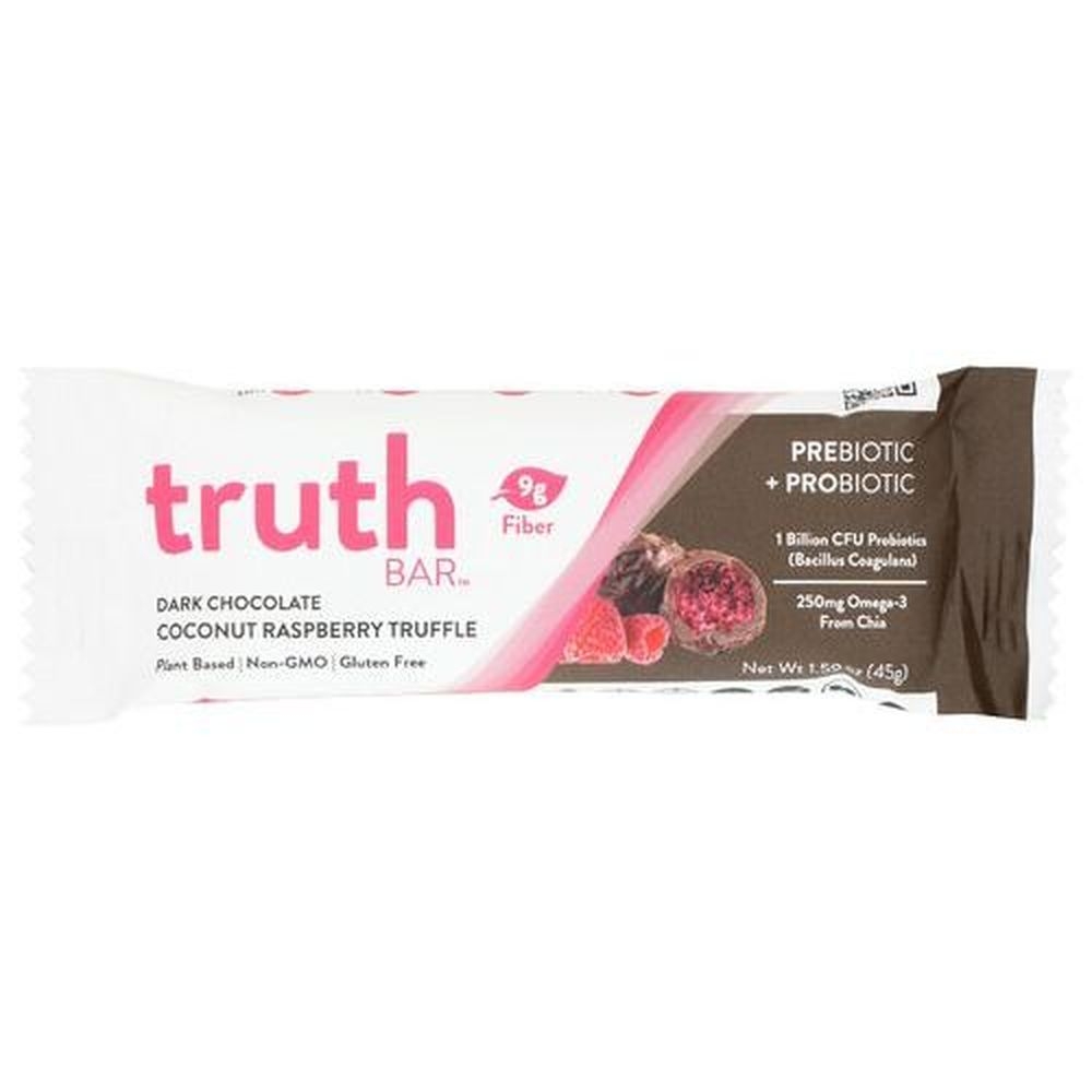 Truth Bar Coconut Raspberry Truffle Dark Chocolate Bar, 1.59 Ounce -- 12 per case