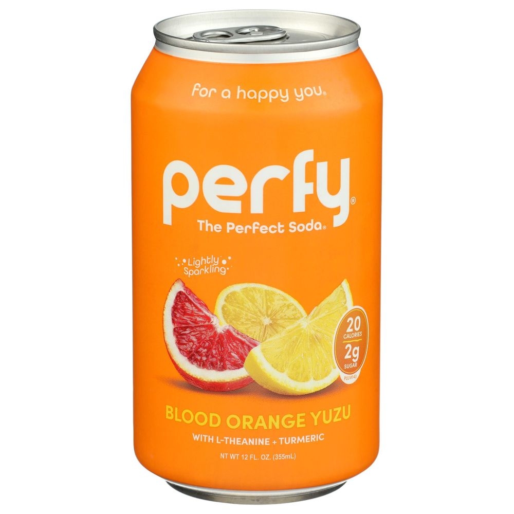 Perfy Blood Orange Yuzu Soda, 12 Fluid Ounce -- 12 per case