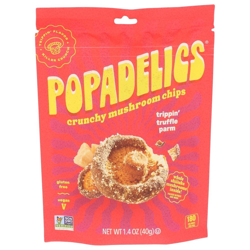 Popadelics Trippin Truffle Parm Mushroom Chips, 1.4 Ounce -- 6 per case