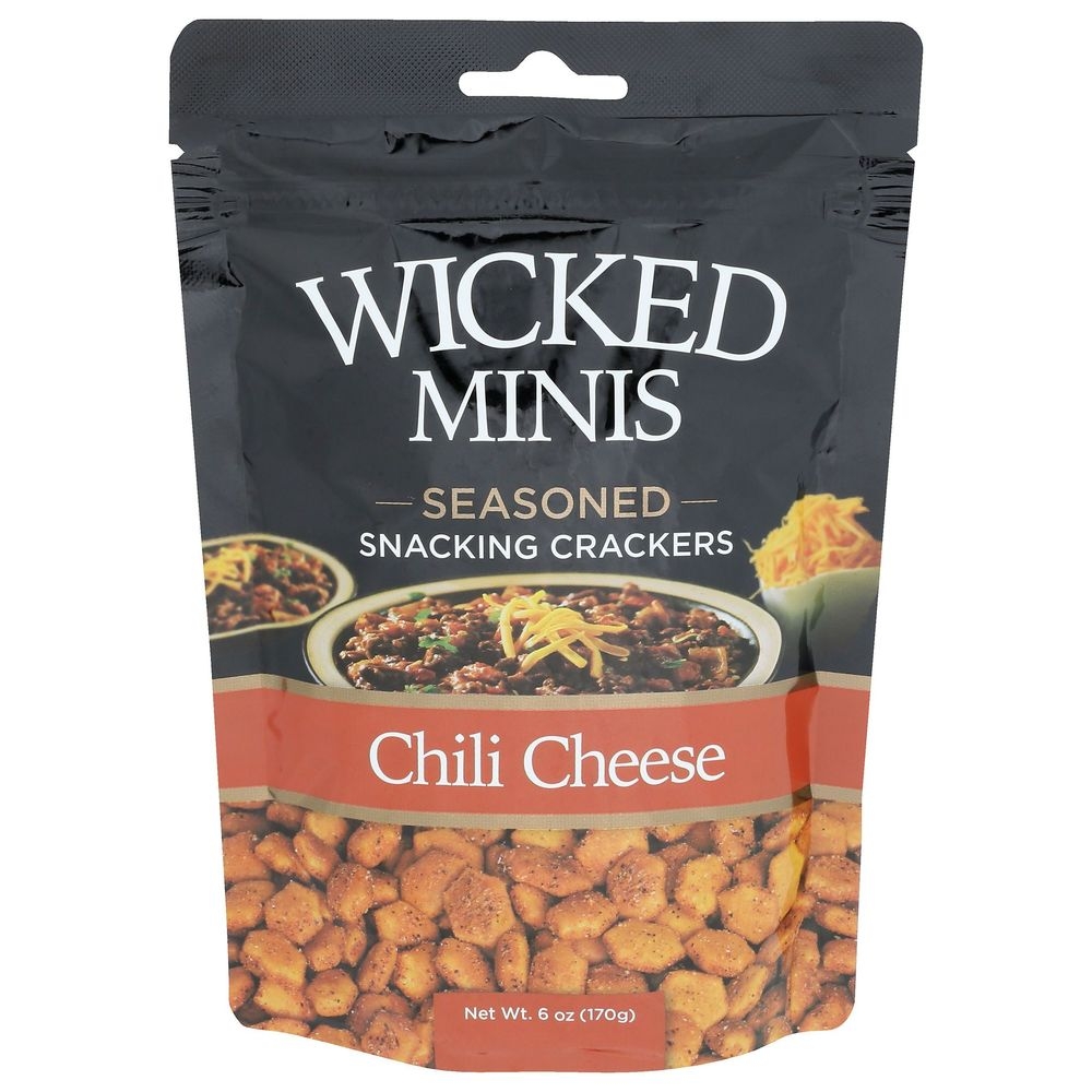 Wicked Minis Chili Cheese Seasoned Oyster Crackers, 6 Ounce -- 6 per case