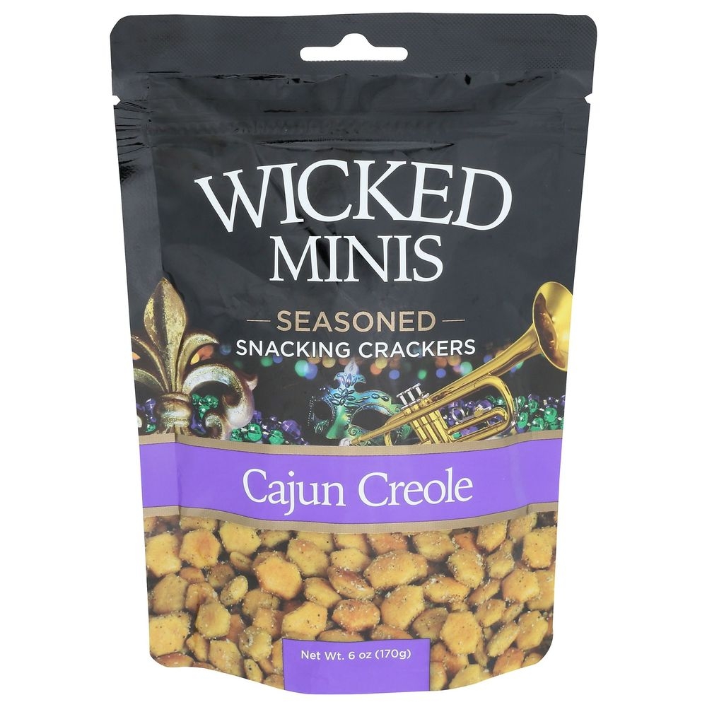 Wicked Minis Cajun Creole Seasoned Oyster Crackers, 6 Ounce -- 6 per case