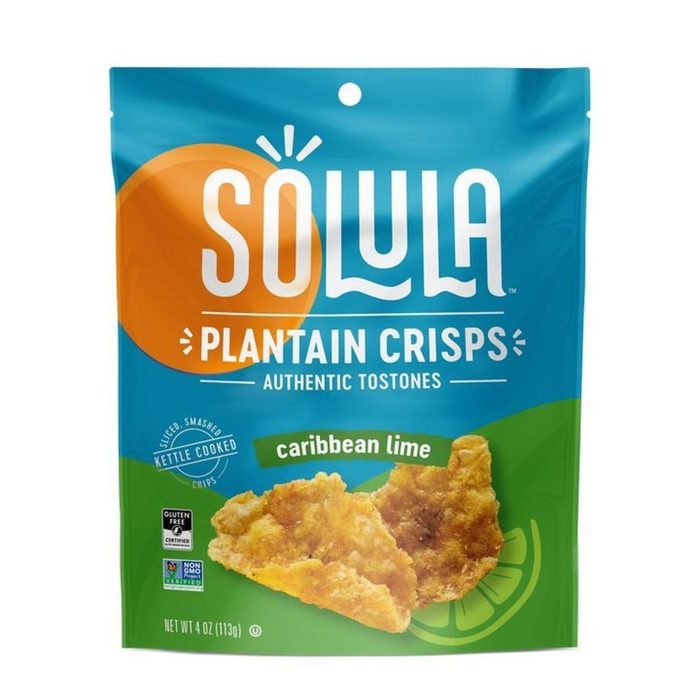 Solula Caribbean Lime Plantain Crisps, 4 Ounce -- 12 per case