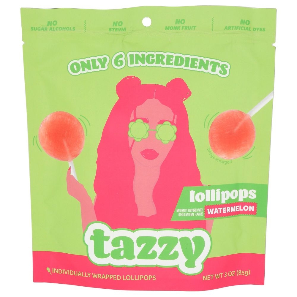 Tazzy Watermelon Lollipops, 3 Ounce -- 12 per case