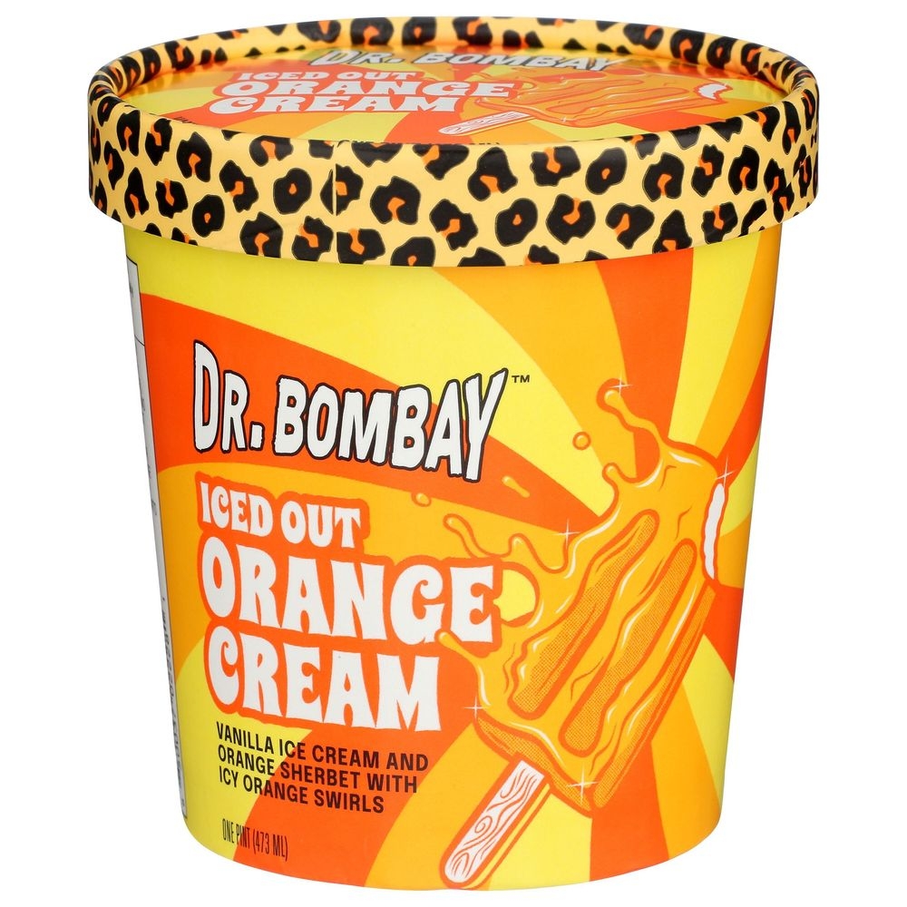Dr Bombay Iced Out Orange Cream, 1 Pint -- 8 per case