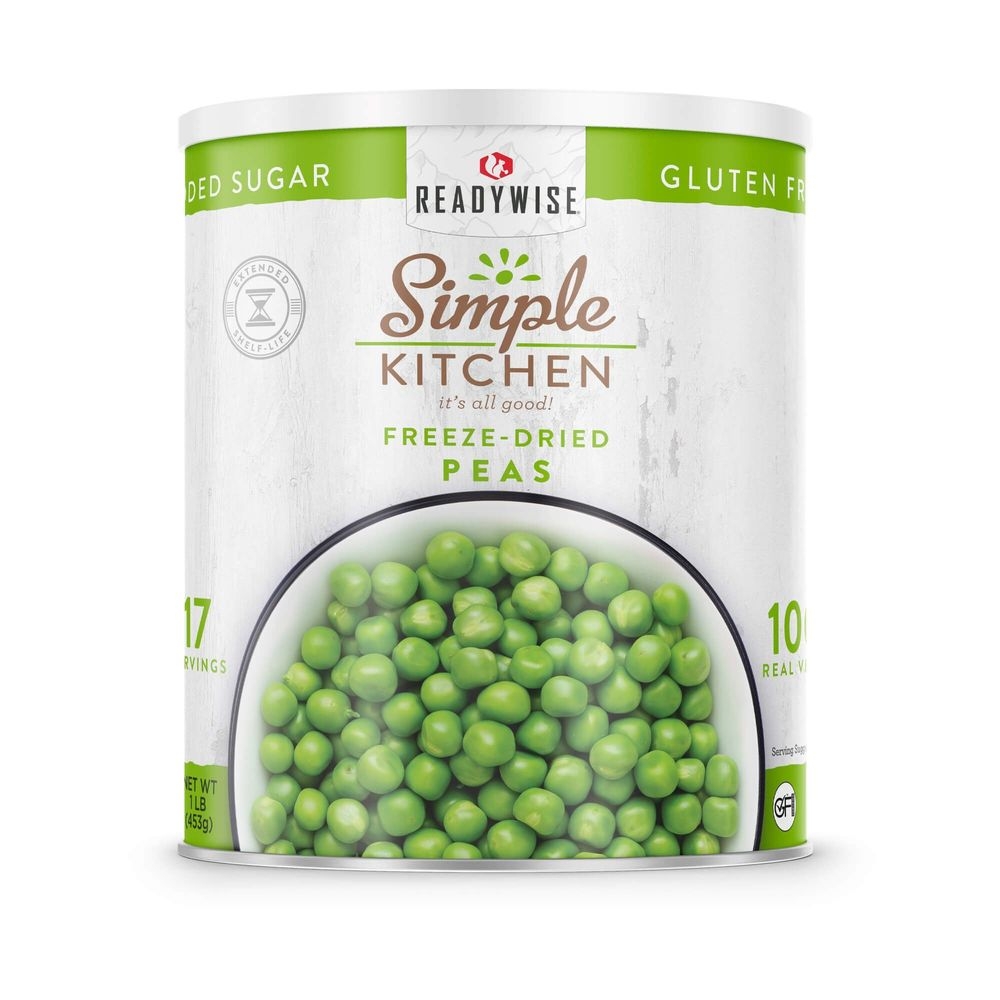 Simple Kitchen Freeze-Dried Peas, 17 Servings -- 6 per case