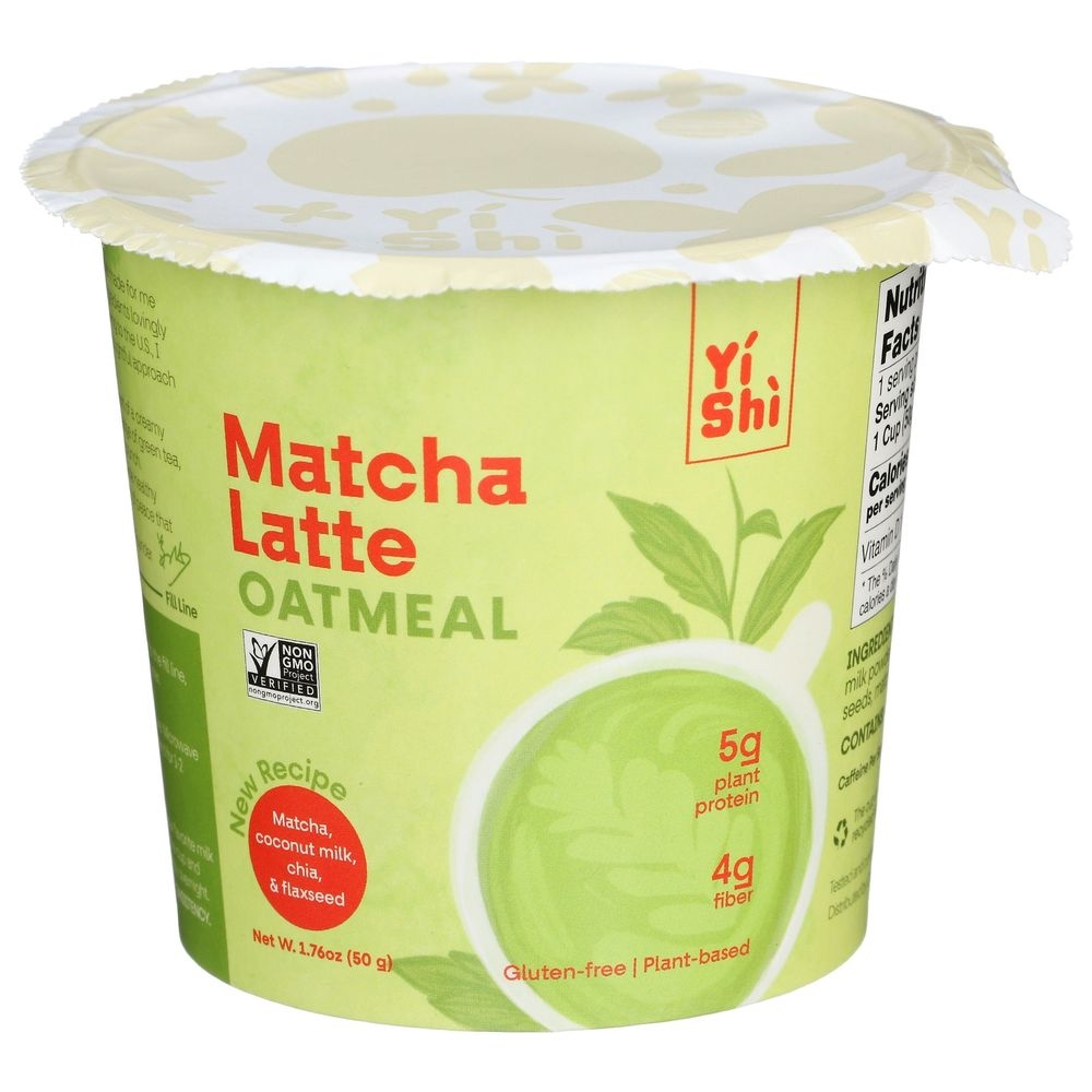 Yishi Matcha Latte Oatmeal Cup, 1.76 Ounce -- 6 per case