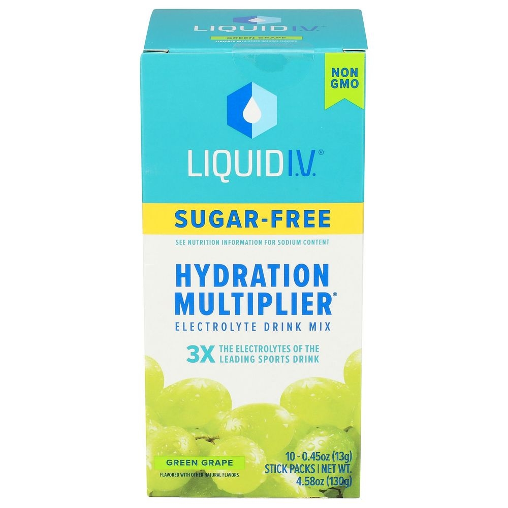 Liquid IV Hydration Multiplier Green Grape Electrolyte Drink Mix, 4.58 Ounce