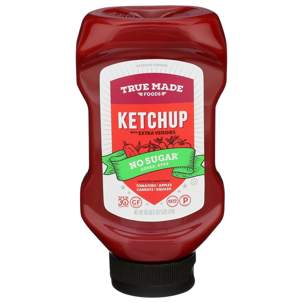 True Made Foods No Sugar Ketchup, 18.5 Ounce -- 6 per case
