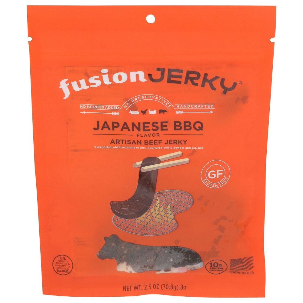 Fusion Jerky Japanese BBQ Artisan Beef Jerky, 2.5 Ounce -- 8 per case